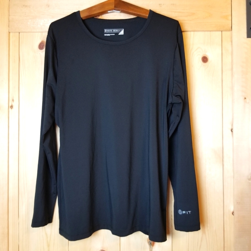 White Cross FIT Long Sleeve Crew Neck Base Layer Shirt